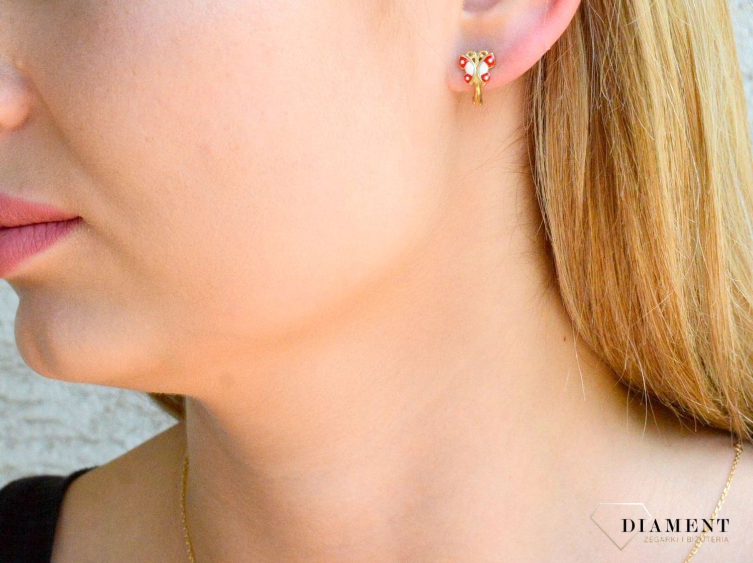 Złote kolczyki 333 motylki KL 3299 333.jpg